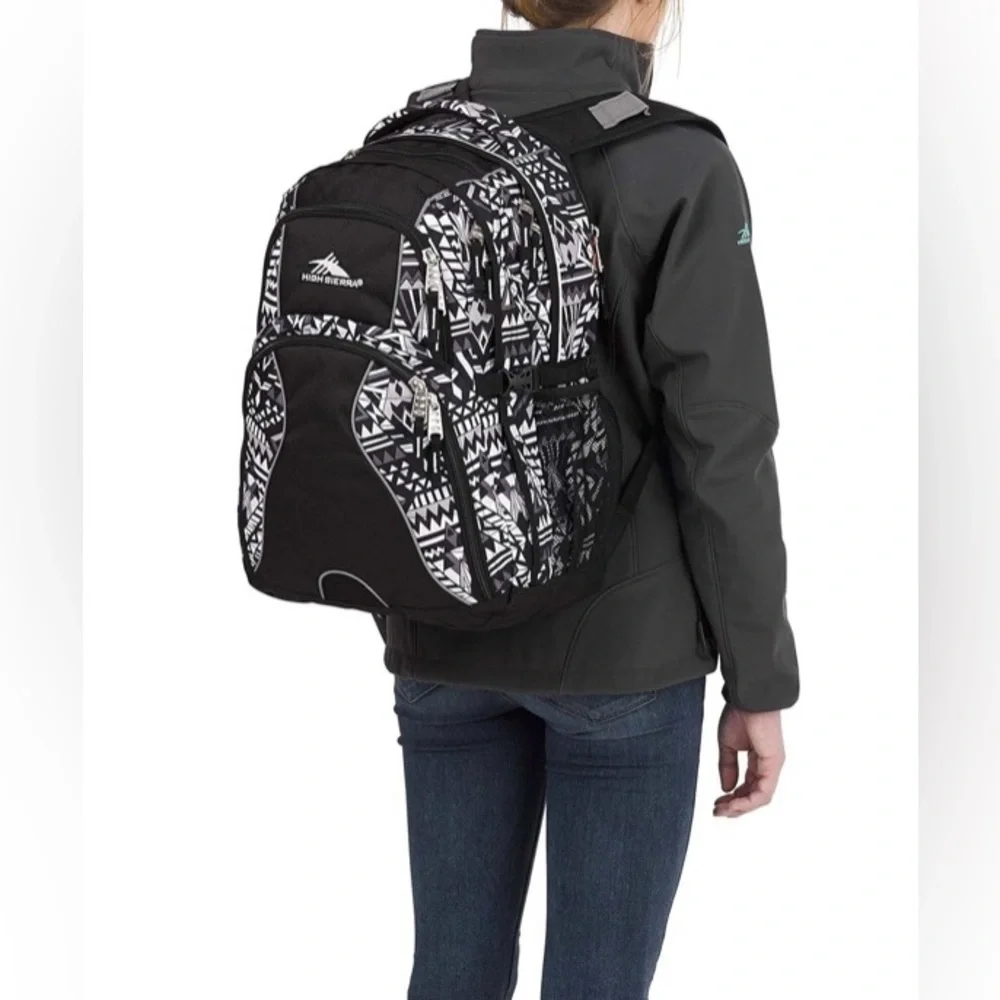 High Sierra Swerve Laptop Backpack, Geo Weave/Black, 19 x 13 x 7.75-Inch